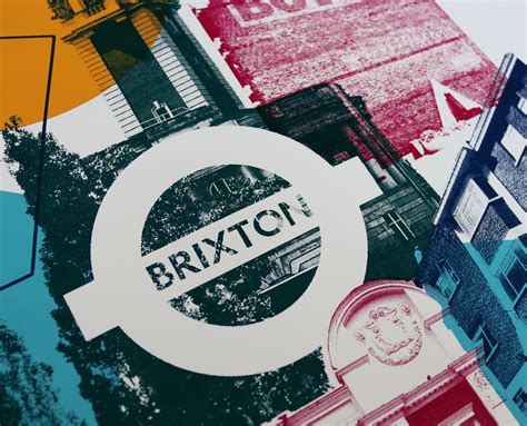 'Brixton' by Underway Studio. Screen print featuring imagery from the