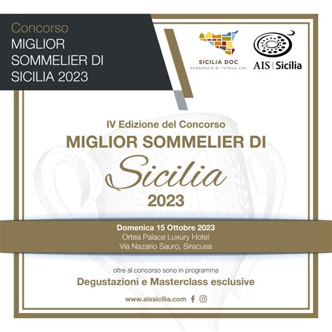 Concorso Miglior Sommelier Sicilia 2023 AIS Associazione Italiana