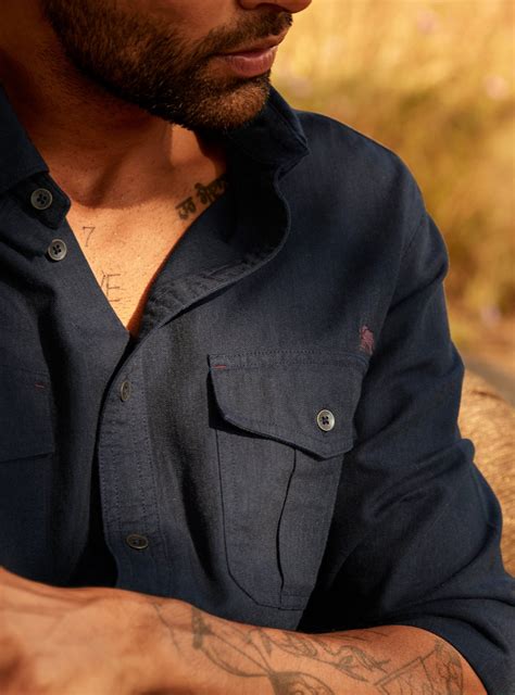 Buy Gunmetal Blue Shirt | Casual Indigo Solid Shirts for Men Online ...