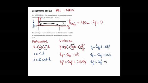 Formulas De Lançamento Obliquo - Questões De Lançamento Oblíquo - ZULEDU