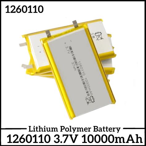 1 8PCS 3 7V Li Polymer Battery 10000mAh 1260110 Soft Package Battery