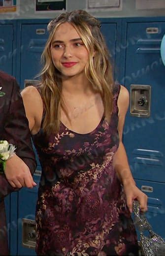 Wornontv Hollys Purple Floral Sleeveless Dress On Days Of Our Lives