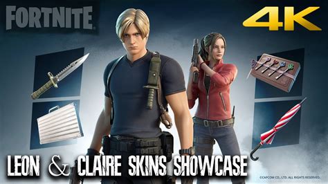 Fortnite X Resident Evil Leon S Kennedy Claire Redfield Skins