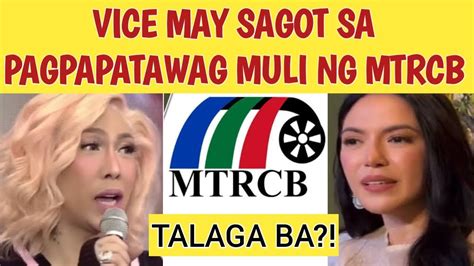 Vice Ganda May Sagot Sa Muling Pagpapatawag Ng Mtrcb Sa Its Showtime