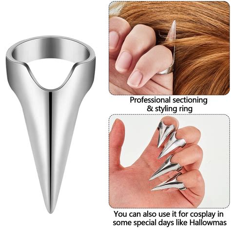 20 Pieces Hair Parting Tool Finger Pinky Parting Tool For Braids