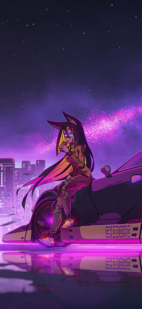 Cyberpunk Anime Girl Wallpaper