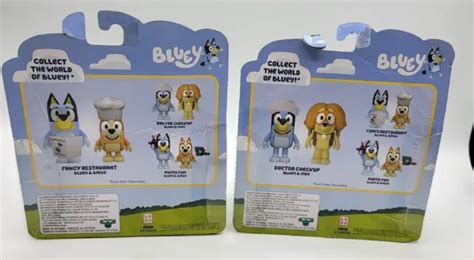 BLUEY FANCY RESTAURANT Doctor CheckUp BLUEY BINGO INDY Lot Of 2