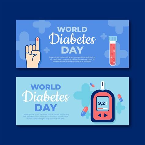 Free Vector World Diabetes Day Banner