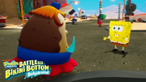 SpongeBob SquarePants Battle For Bikini Bottom Rehydrated Walkthrough Downtown Bikini