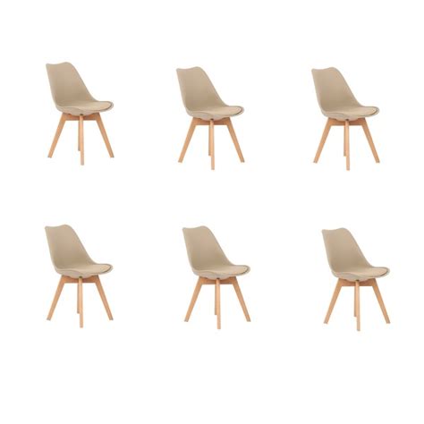 Kit Cadeiras Eames Eiffel Leda Saarinen Design Nude Para Mesa De Jantar Sala Cozinha Nude