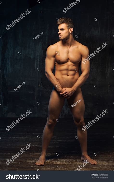 Full Length Portrait Naked Man Standing Stock Photo 157272539 Shutterstock