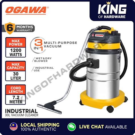 Ogawa 30l Industrial Vacuum Cleaner Bf575 Wet And Dry Stainless Steel