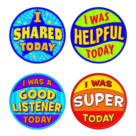 GOOD BEHAVIOR WEAR EM BADGES | Behavior rewards, Reward stickers ...