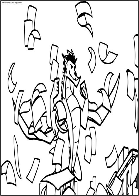American Dragon Jake Long Paper Free A4 Printable Coloring Page