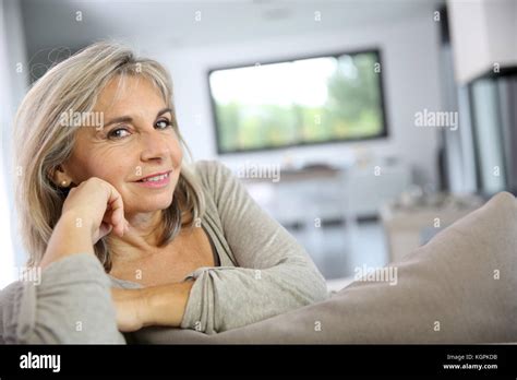 Old Lady Sofa Mature High Resolution Stock Photography And Images Alamy