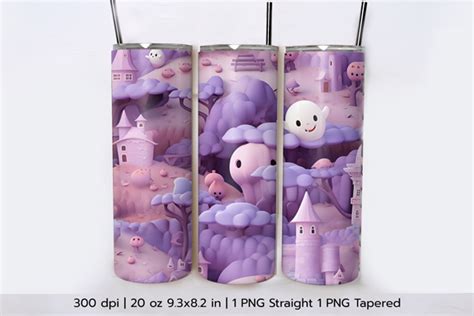 D Cute Ghost Halloween Tumbler Wrap Graphic By Nam Tiwa Creative Fabrica