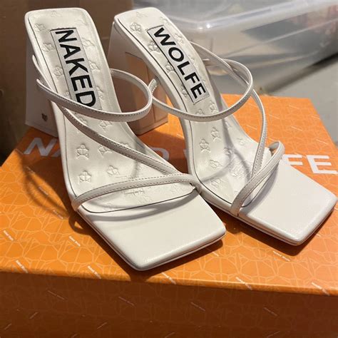 Naked Wolf Violet Heels In White Only Worn To Try Depop