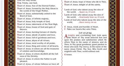 National Shrine Of The Sacred Heart Litany Of The Sacred Heart