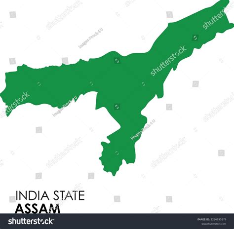 Assam Map Of Indian State Assam Map Vector Royalty Free Stock Vector 2236935379