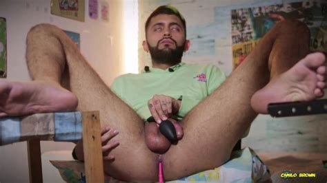 One Vibrator Inside My Ass And One Over My Big Uncut Cock Make Me Have