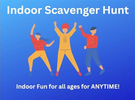 Best Indoor Scavenger Hunt, Treasure Hunt for Kids, Teens and Adults ...