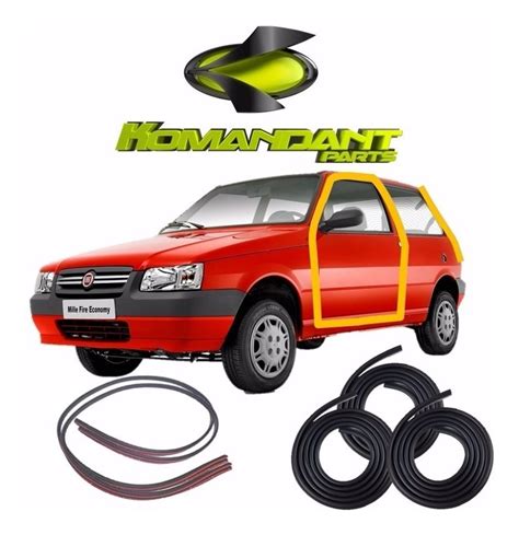 Kit Borracha Mala Portas E Pingadeira Fiat Uno 2 Pts R 76 79 Em