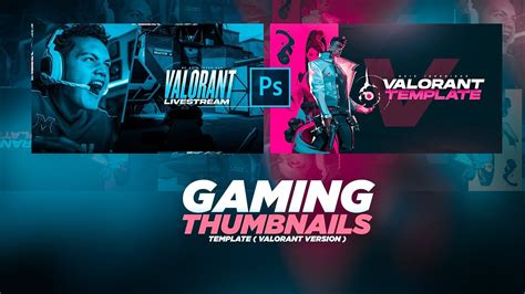 Valorant Gaming Livestream Thumbnail Template Thumbnail Free Psd