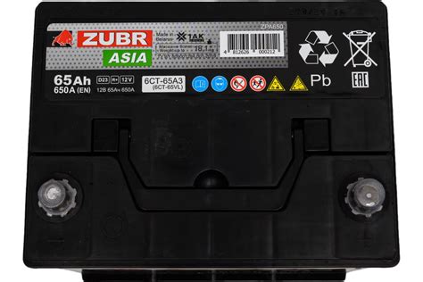 Аккумулятор ZUBR Premium Asia 65Ah R+ (нижний борт) ZPA650 - выгодная ...