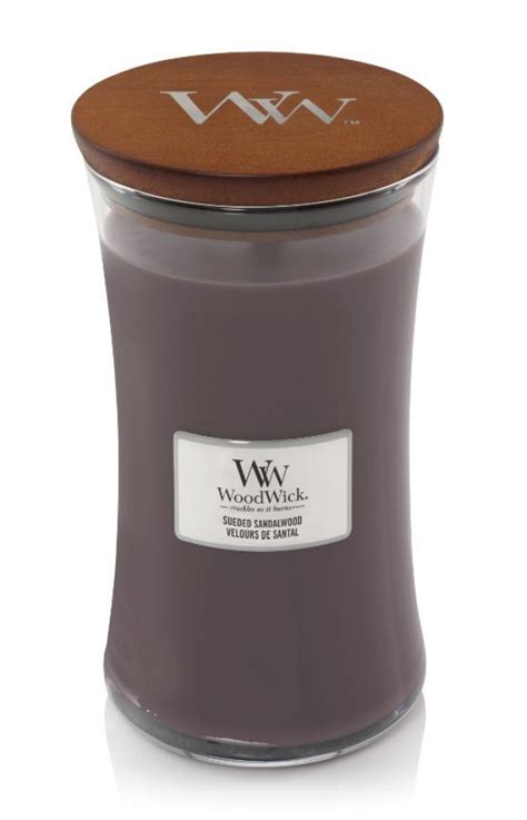 WoodWick Suede Sandalwood nagy illatgyertya Woodwick hajó