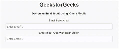 如何使用jQuery Mobile制作电子邮件输入 极客教程