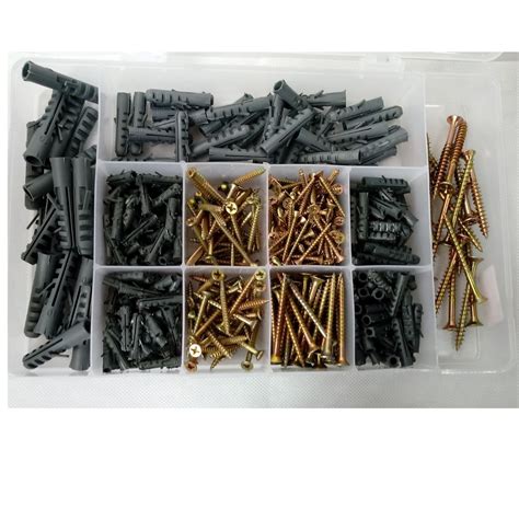 Kit Parafusos E Buchas - Kit 450 Peças Parafusos e Buchas 5 6 8 10 Com Caixa Organizadora ...