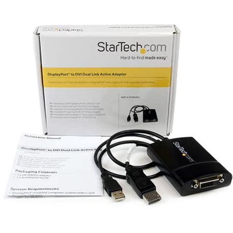 StarTech DP2DVID2 DisplayPort To DVI Dual Link Active Adapter