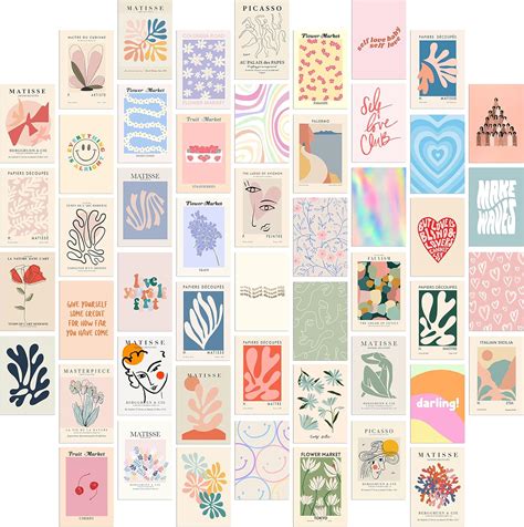 Waschbär Danish Pastel Room Decor Danish Pastel Wall Collage Kit For