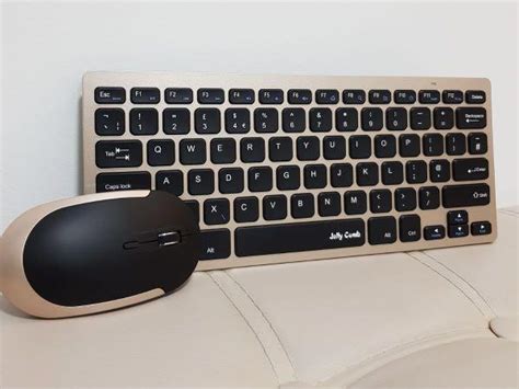 Jelly Comb Wireless Keyboard And Mouse Combo Rose Gold Colour