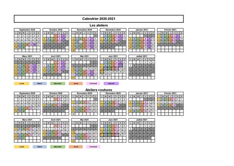 Planning Des Ateliers Mjc Jacques Pr Vert