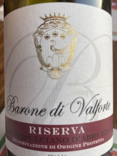 Barone Di Valforte Montepulciano D Abruzzo Riserva Vivino Canada