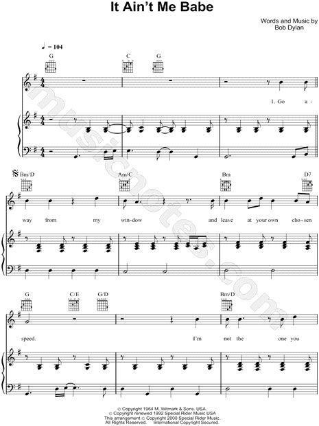 It Aint Me Babe Guitar Chords