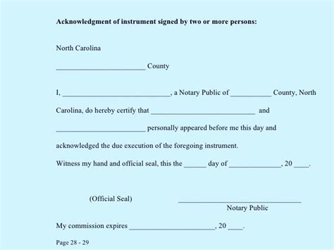 Notary Public Signature Line Template