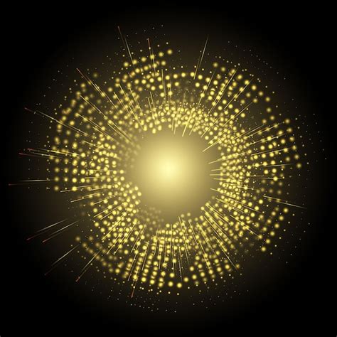 Premium Vector Golden Star Burst Abstract Vector Background