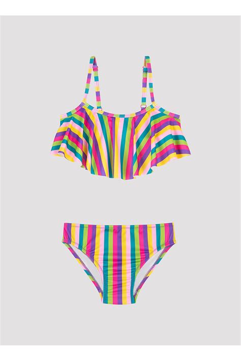Penti Çok Renkli Kız Çocuk Bikini Takım PL7GIAIO23IY Fiyatı Yorumları Trendyol