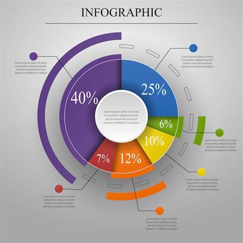 Premium Vector Business Pie Chart Infographic