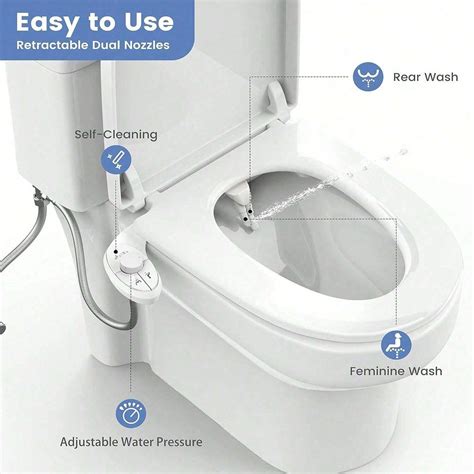 Bidet Attachment For Toilet Effortless Non Electric Self Cleaning