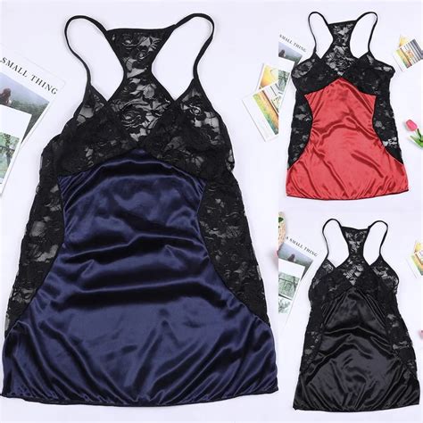 Sexy Lace Satin Nightwear Babydoll Erotic Costumes Underwear Plus Size Lingerie Sexy Hot Women