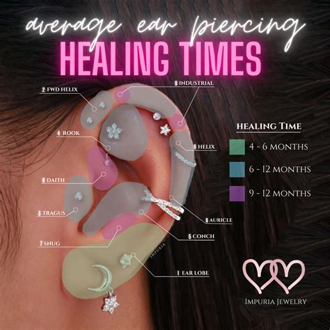 The Ultimate Guide To Ear Piercing Healing Times Ear Piercings