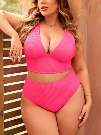 Shop Curve Plus Size Bikini Sets Swimwear Shein Usa