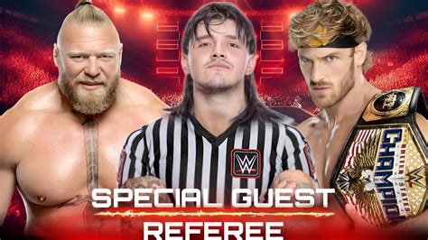 WWE 2K24 Special Guest Referee Match Brock Lesnar VS Logan Paul