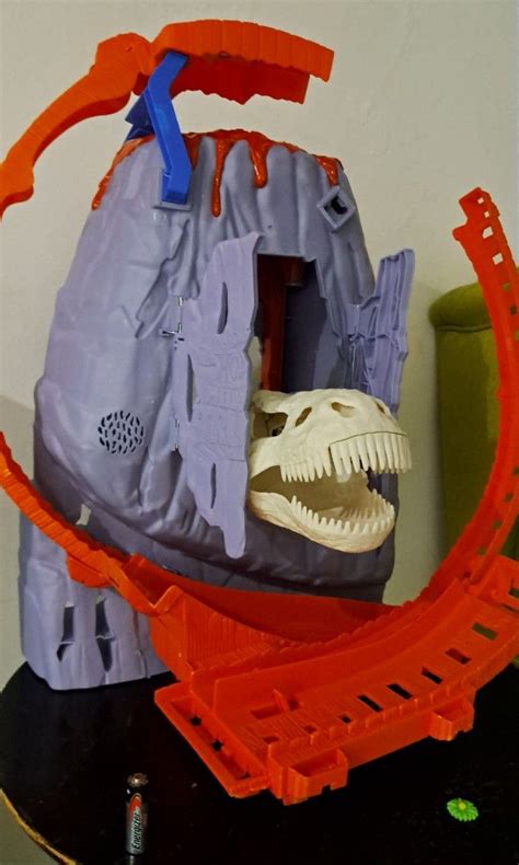 Hot Wheels Monster Trucks T Rex Volcano Arena Playset Hobbies Toys Toys Games On Carousell