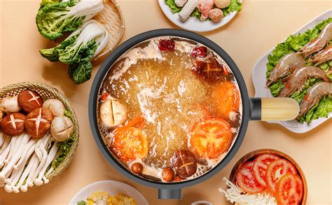Audecook Elektrische Hot Pot L Tragbare Mini Antihaft Multikocher Schneller Ramen Kocher