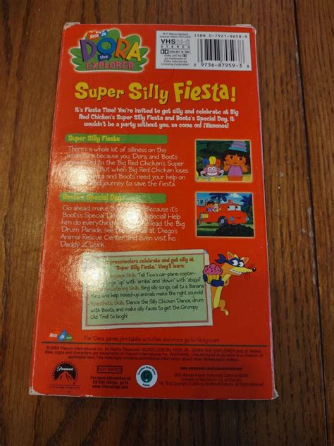 Dora The Explorer Super Silly Fiesta Vhs Tape Vhs Tapes