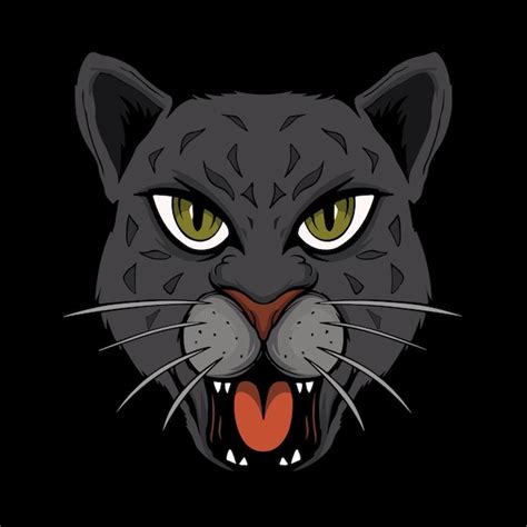 Ilustración de cabeza de leopardo para el diseño de camisetas Vector